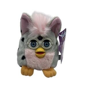 Furby Buddies Gray Pink Spots No Worry With Tag Blue Eyes Collectible 1999 Tiger